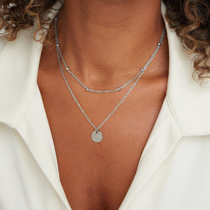 Collana a strati in argento 