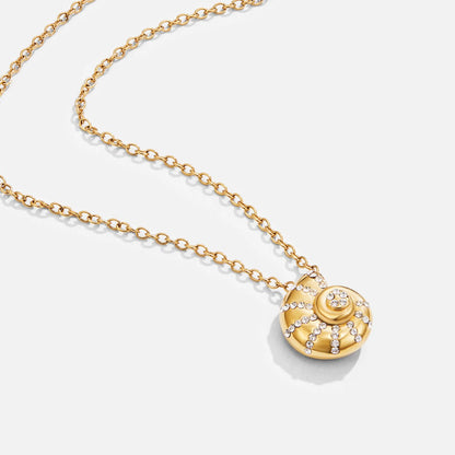 Collana con ciondolo a conchiglia di cristallo Luca