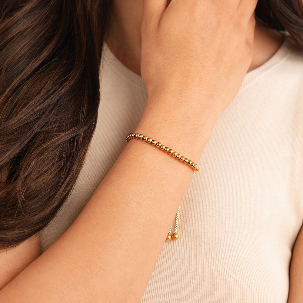 Nila Perlenarmband aus Gold