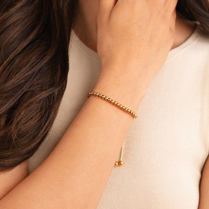 Nila Perlenarmband aus Gold