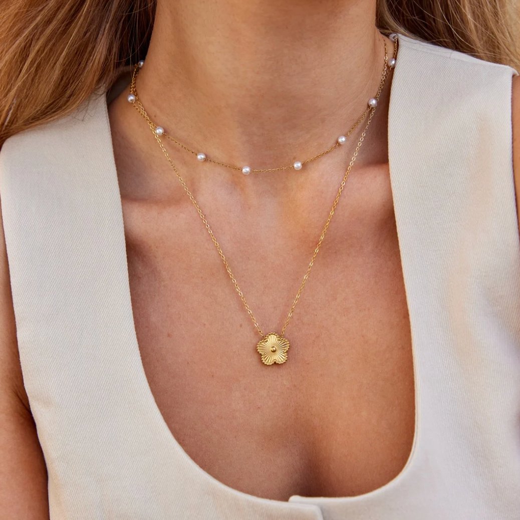 Reine Goldperlenkette