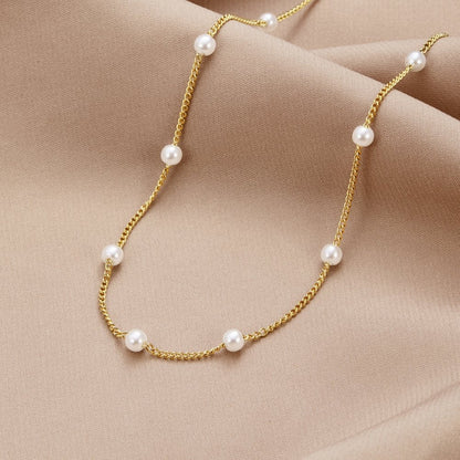 Reine Goldperlenkette