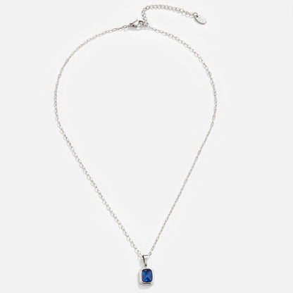 pendentif bleu océan, collier en argent