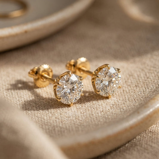 Elegante Tera Gold Tropfenohrringe