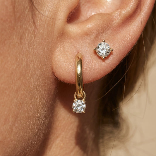 Elegantes Goldstein Ohrringe Set