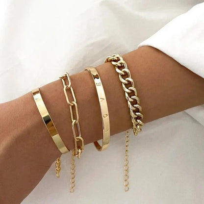 Elegantes Elan Mercer Gold Armband-Set