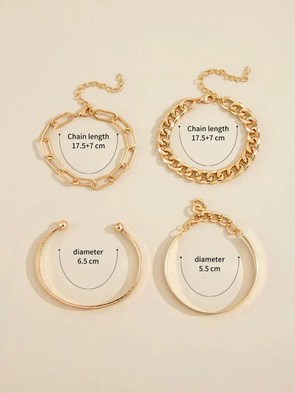 Elegantes Elan Mercer Gold Armband-Set