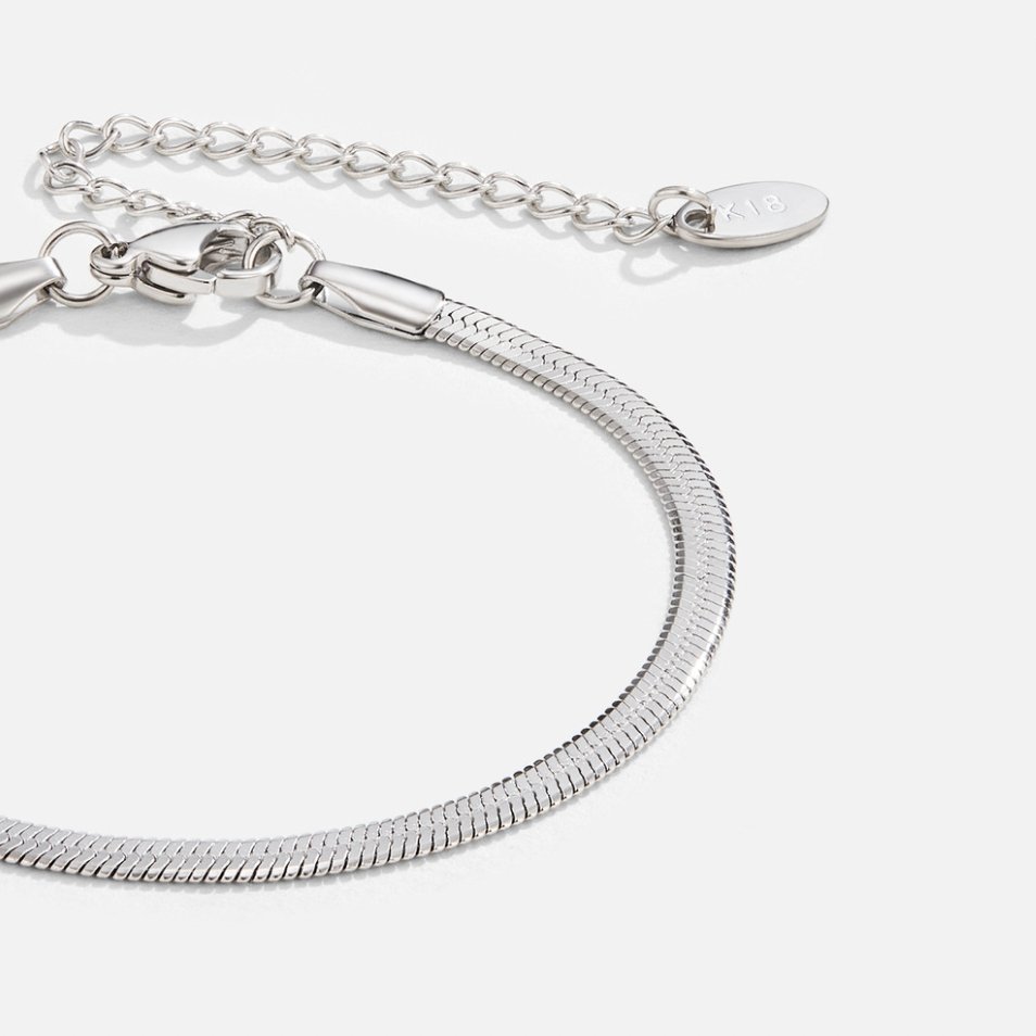 Bracciale in argento con catena a serpente Sarya