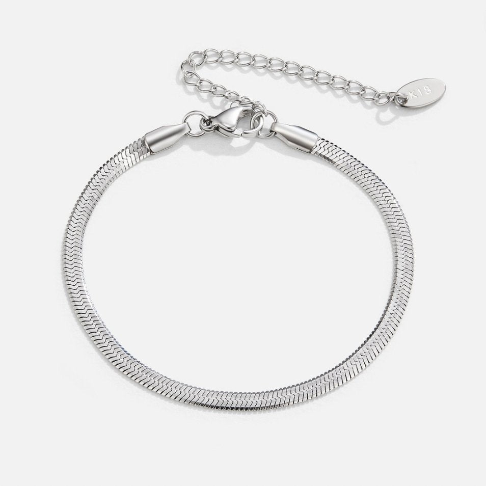 Bracciale in argento con catena a serpente Sarya