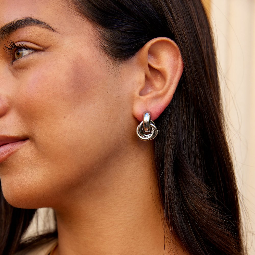 Sofia Verdrehte Silbercreolen