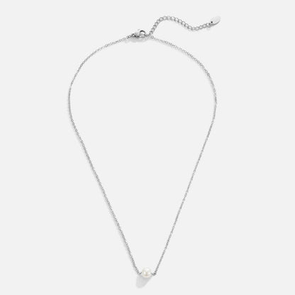 Collier solitaire en perles d'argent