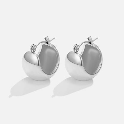 Boucles d'oreilles créoles épaisses Tara Silver