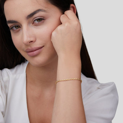 Verdrehte Chic Goldarmband