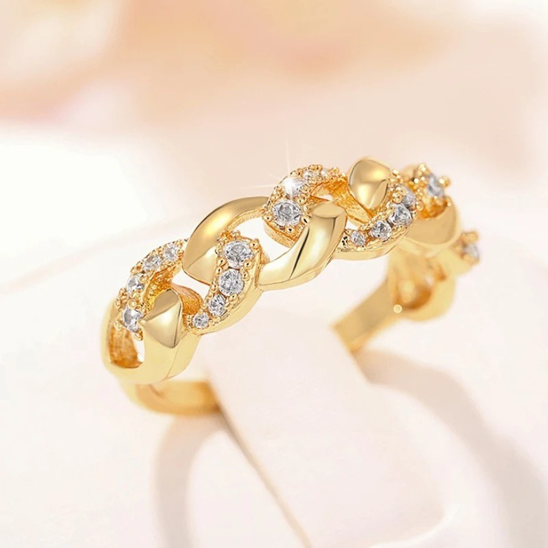Eleganter Gold-Link-Ring
