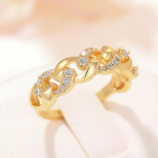 Eleganter Gold-Link-Ring