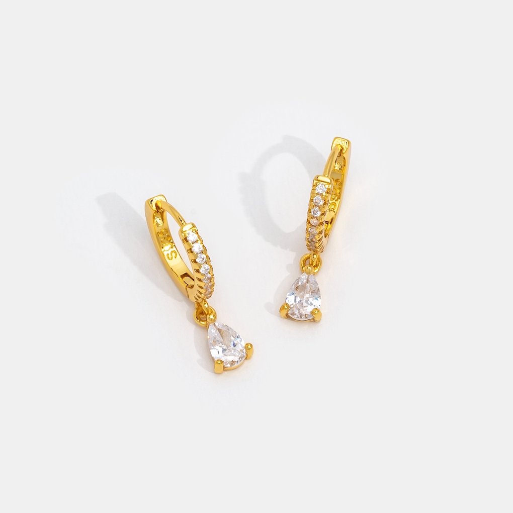 Premium Kristall Gold Ohrringe
